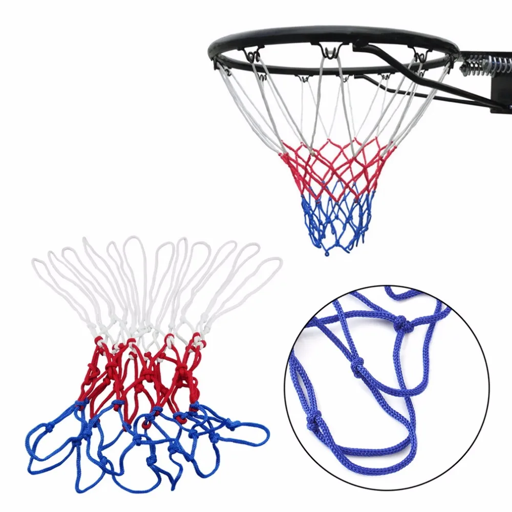 1PC Basketball ring Goal Rim Mesh Net Backboard Ball Pum Sports Standard Nylon Thread Thick 5mm Red White Blue | Спорт и развлечения