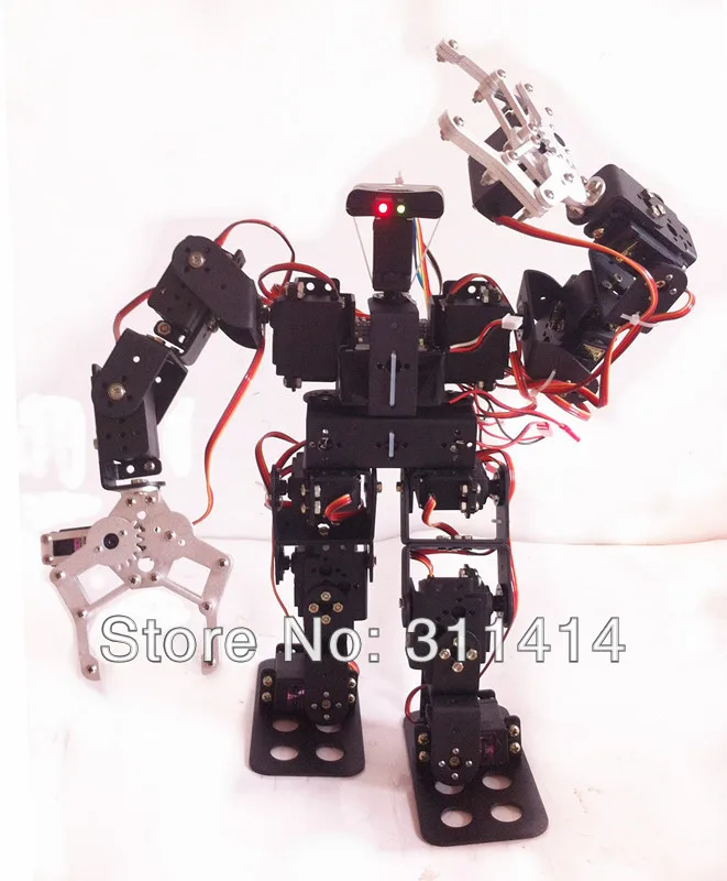 1 компл. 15 DOF Biped робот Обучающий робот с алюминиевым зажимом коготь монтажный комплект сервокронштейн для Arduino прогулки танец продвижение