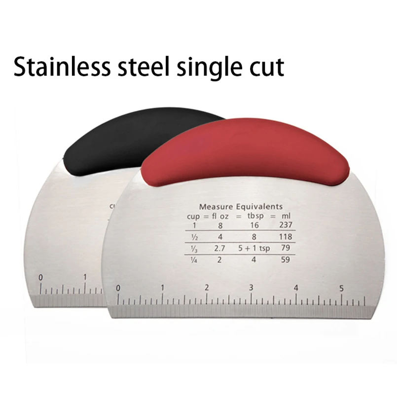 Multi-purpose Semicircle Stainless Steel Dough Cutter Pastry Chopper Measuring Scale Show Cake Scraper Pizza Slicer Bread Knife | Дом и сад