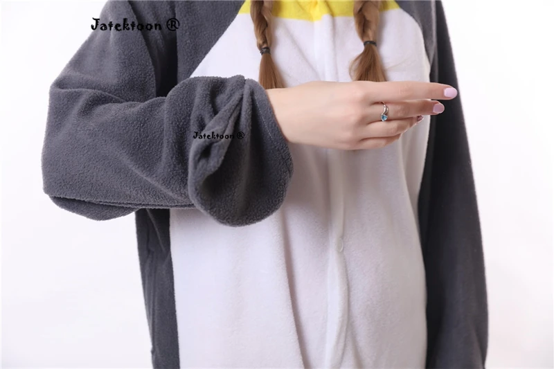 Cute New Winter Anime Pajamas Adult Animal Grey Penguin With Gloves Cosplay Sleepwear Costume Unisex Nightwear |