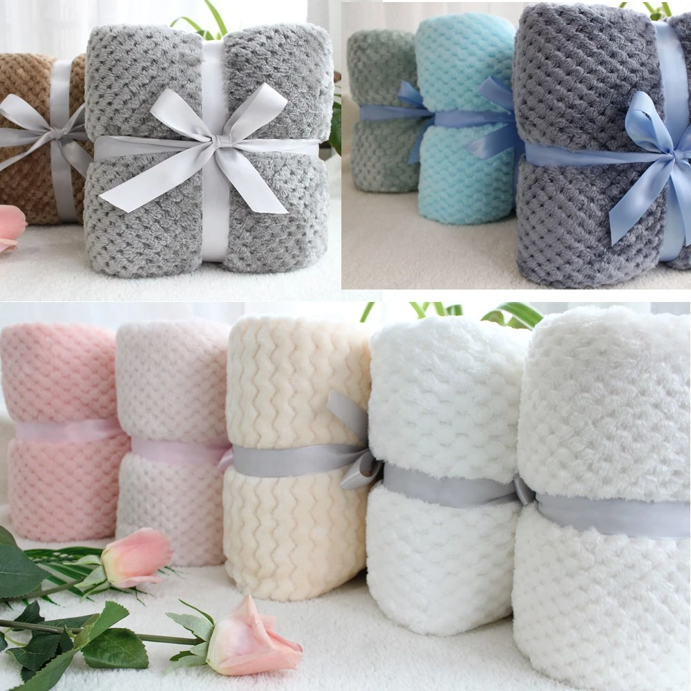 70X100cm-100X120cm детское одеяло на флисе красивое Пышное детское одеяло собака ковер для девочек розового и синего цвета для мальчиков детское спальное одеяло для постельные принадлежности для малышей, Пеленальное Одеяло