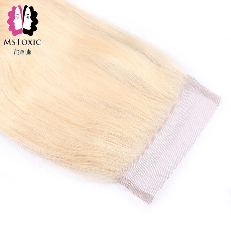 Body Wave 613 Blonde Bundles With Closure European Human Hair MsToxi Remy Honey | Шиньоны и парики