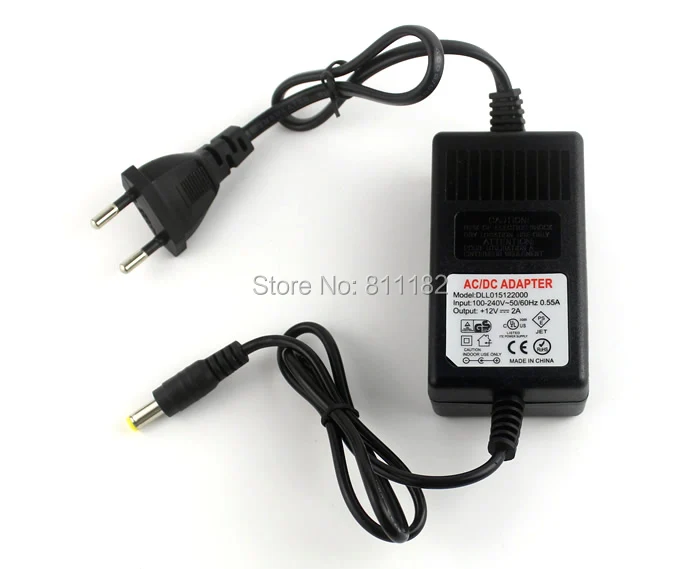 Блок питания для камеры видеонаблюдения с американской и европейской вилкой