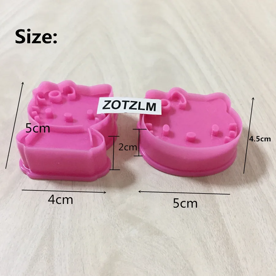 2 шт./компл. мультфильм серии Кот в форме Пластик сэндвич печенье ножи для тортов