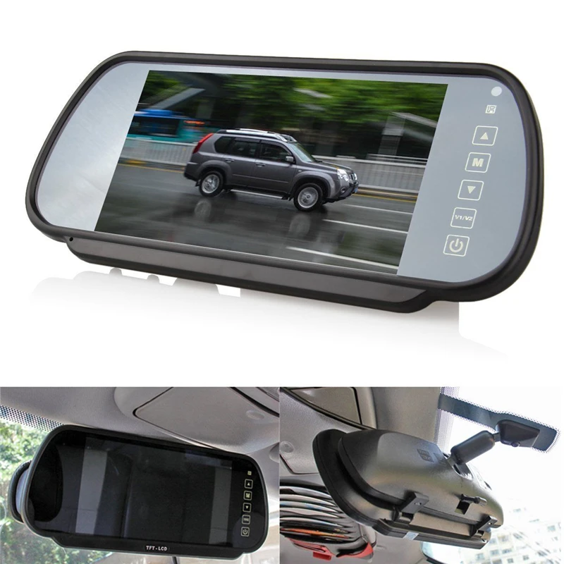 Yuanting 7 дюймов Дисплей Автомобильное зеркало заднего вида автомобиля монитор и с