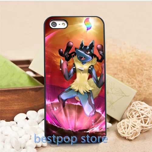 Mega Pokemon Lucario 2 моды чехол для iphone 4 4s 5 5S SE 5с 6 плюс s 7 # qh156|case for iphone|case 4case fashion |