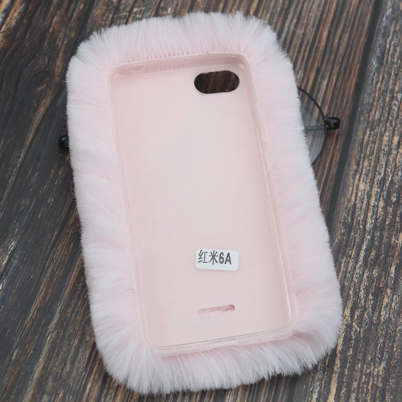 Пушистый Плюшевый чехол для телефона Etui Xiaomi Redmi 6A мягкий силиконовый задней