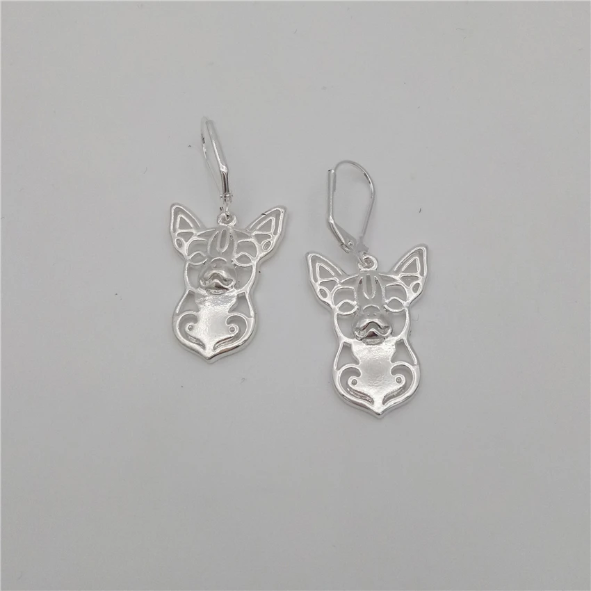 LPHZQH Модные полые хиппи милая собака крошечные Чихуахуа серьги для женщин девушек