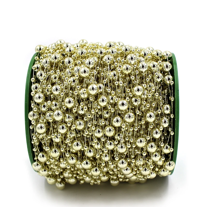 5 метров рыболовная леска искусственный ABS жемчуг бусины цепочка гирлянда Свадебная вечеринка Декор ткань