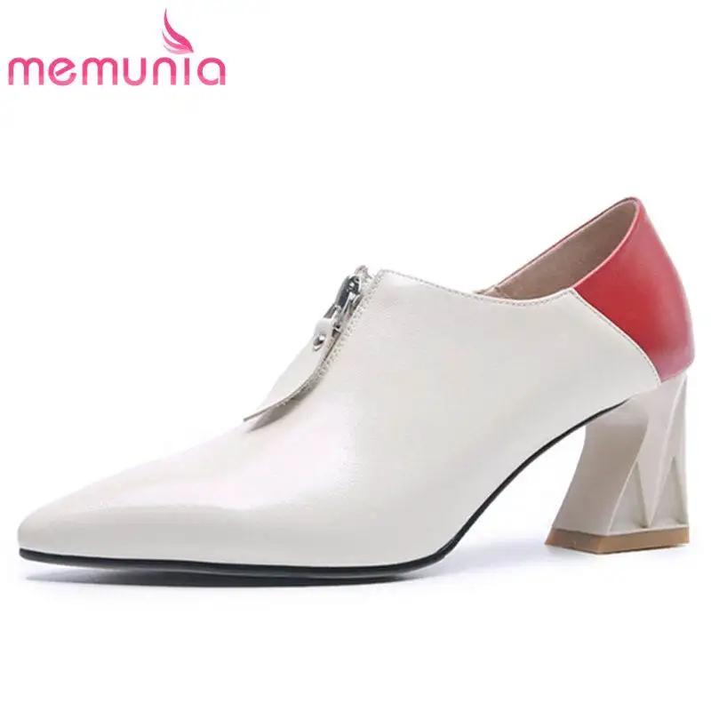 MEMUNIA/размеры 34-40 2020 г. Новая обувь на высоком каблуке женские туфли-лодочки из