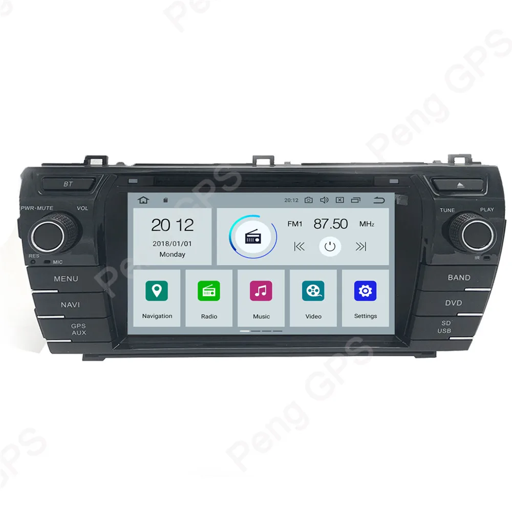 4G+32G Octa Core 2 Din Stereo Android 9.0 Car Radio for Toyota corolla 2013-2016 GPS Navigation CD DVD Player Bluetooth | Автомобили и