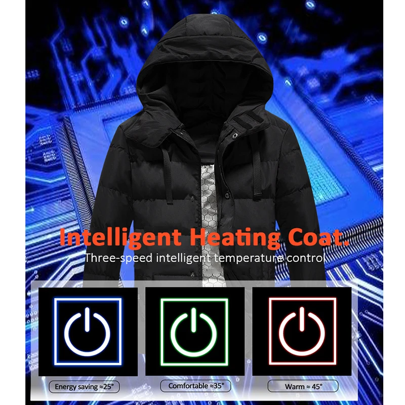 FALIZA мужская женская зимняя Толстая USB нагревательная куртка сохраняющая тепло с