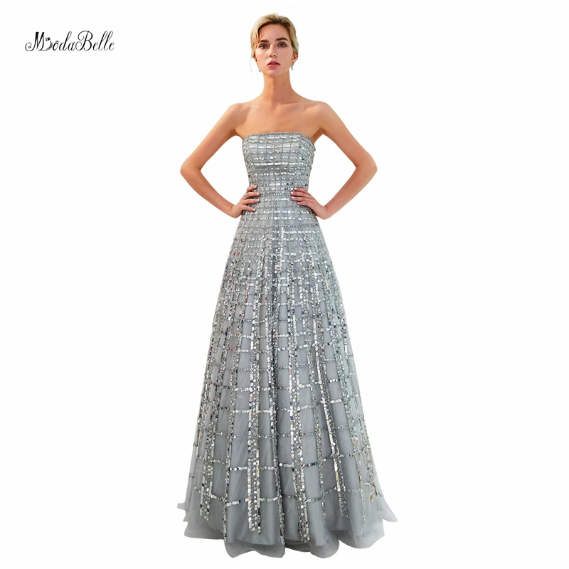 modabelle sparkly gorgeous sequin sliver prom dresses A line high quality vestidos de fiesta sweetheart formal gowns elegant new | Свадьбы и
