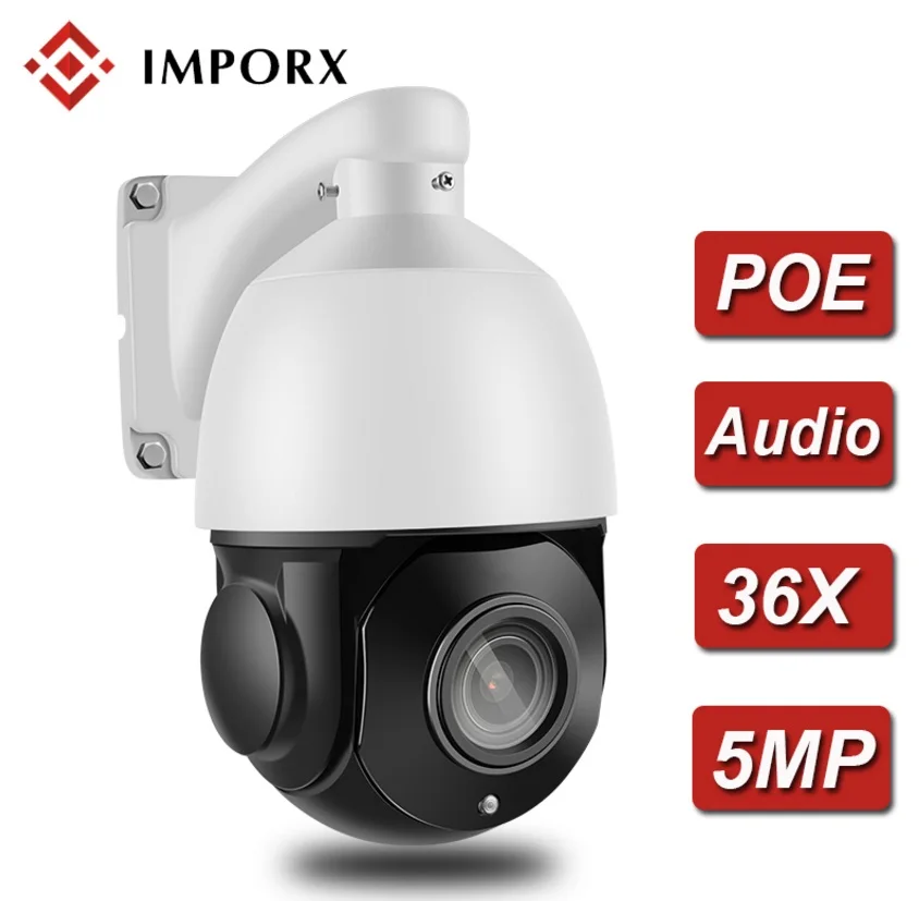 Инжектор POE IMPORX 4 дюймовый мини 5MP Скорость купол 36X Оптический зум IP Камера|Камеры