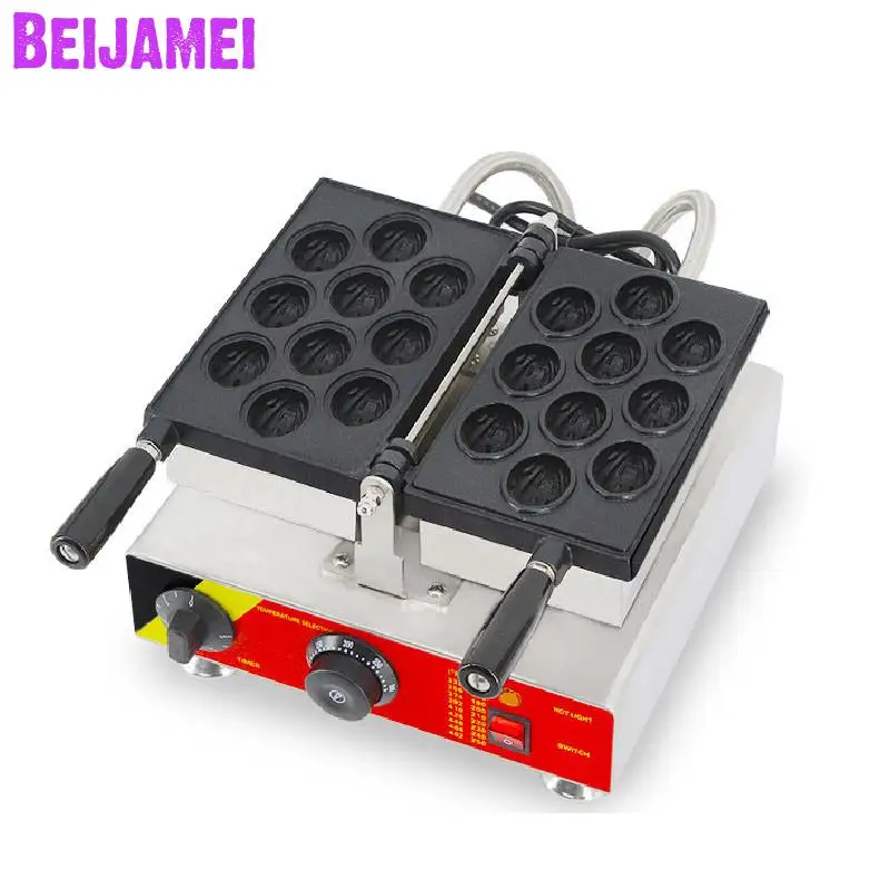

BEIJAMEI Snake machines commercial walnut-shape waffle machine 110v 220v electric walnut waffle maker