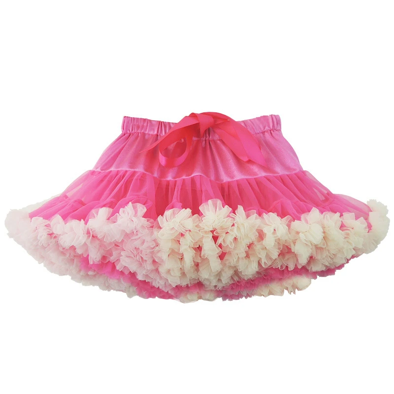 

Petti Skirts Girls Fluffy Chiffon Pettiskirt Colorful Tutu Skirt Girl Dance Skirt Christmas Tulle Princess Skirts 0-10 Years
