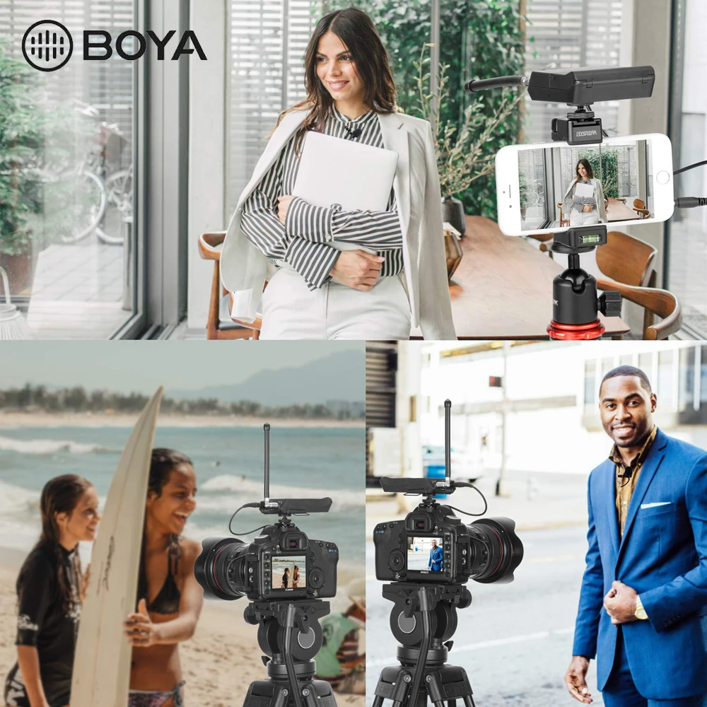 BOYA BY-WFM12 беспроводной микрофон VHFMic система для iPhone sony Canon DSLR видеокамеры Аудио рекордер PK WM4 BY-WM4