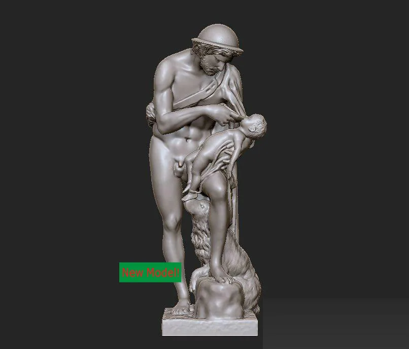 3d модель формат stl 3D скульптура с твердым вращением модели для станка ЧПУ Oedipus|3d