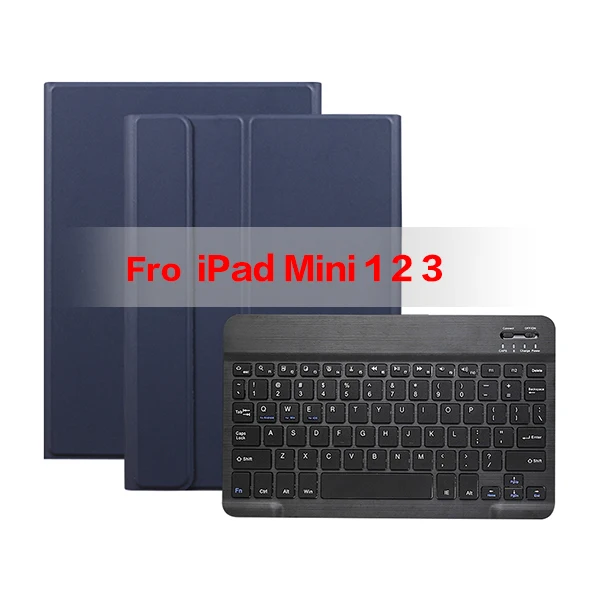 IPADMINI DYBT123 DBU Ходунки Bluetooth клавиатура чехол для Apple Ipad Mini 1 2 3 4 5 выпуск 7,9 дюймов Магнитный съемный чехол - Цвет: IPADMINI DYBT123 DBU