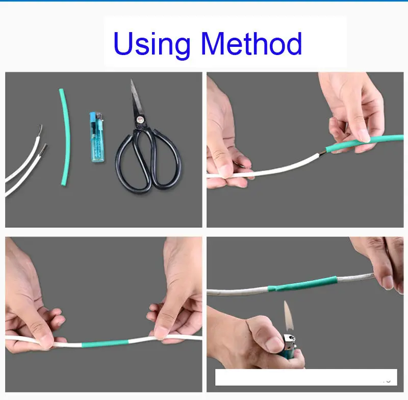 1 м/лот 2:1 черный мм Диаметр Термоусадочная трубка термоусадочная прозрачная