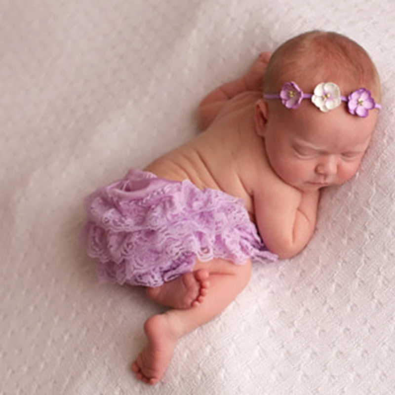 Шаровары для новорожденных детские кружевные подгузники с рюшами девочек летние