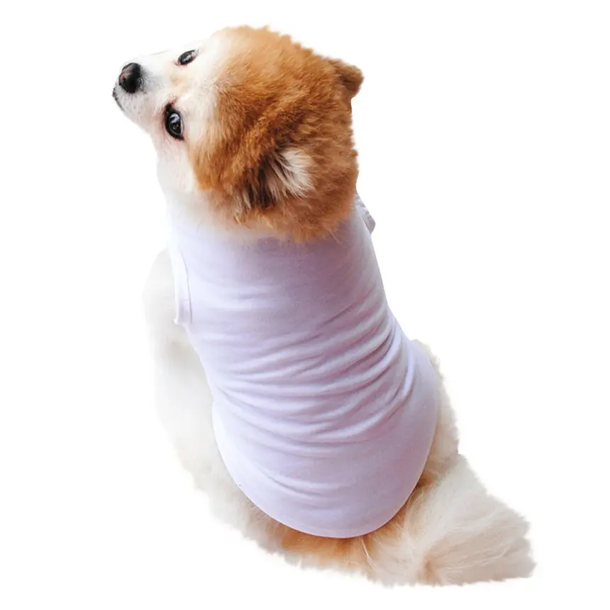 Футболка мягкая одежда для щенков простая однотонная летняя рубашка маленькая