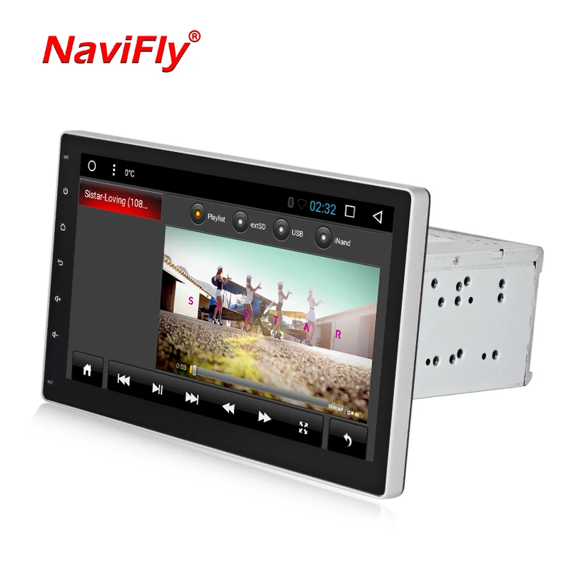 Navi-Fly Android8.1 HD 600*1024 экран четырехъядерный ПЗУ 16 Гб 2 DIN Универсальное автомобильное