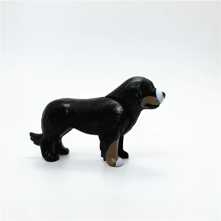 big black dog 1 шт. Playmobil модель животного медведь кошка панда собака лошадь фигурки животных маленькие фигурки детей развивающие игрушки для детей - Цвет: big black dog