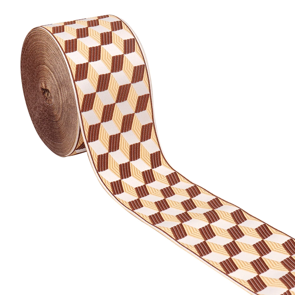 

IBOWS 2Yards 90MM Embroidered Ribbon Grosgrain Ribbon For DIY Hair Bows Materials Sewing Supplies Home Decoration Accessories