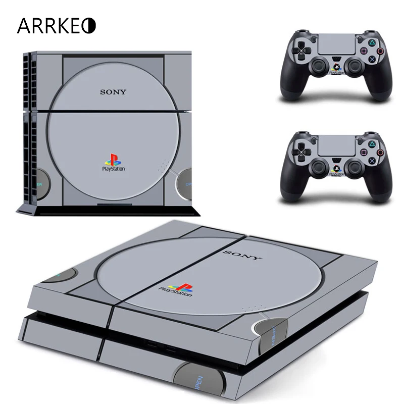 ARRKEO Новый PS1 Ностальгический стиль виниловый чехол наклейка PS4 для Sony PlayStation 4