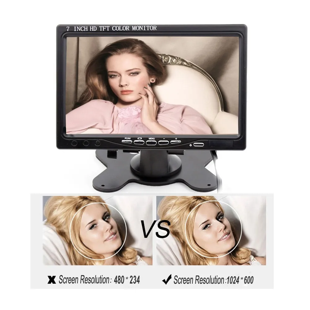 Podofo Mini " автомобильный монитор заднего вида HDMI VGA вход DVD видеомагнитофон ТВ монитор видеонаблюдения HD TFT ЖК-экран дисплей для резервной камеры