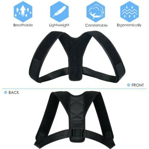 

Back Brace Posture Corrector Adjustable Lumbar Support Therapy Shoulder Belt