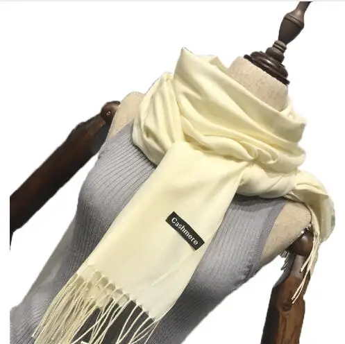 beige Женские шарфы и палантины модные однотонные женские хиджаб палантин пашмины весенние кашемировые шарфы платки - Цвет: beige