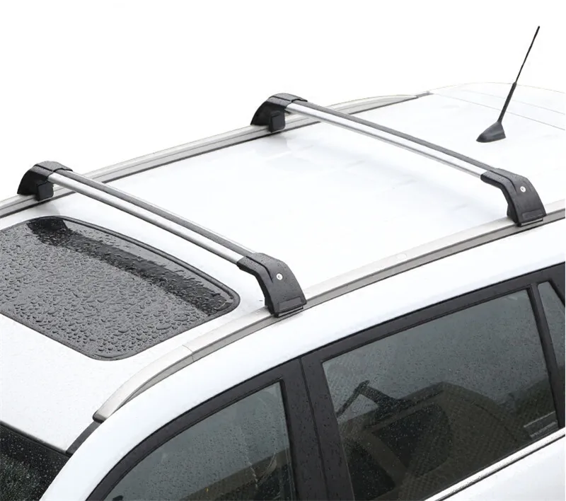Серебристая перекрещенная балка для багажа рейка на крышу Volvo XC90 2018 2019 |