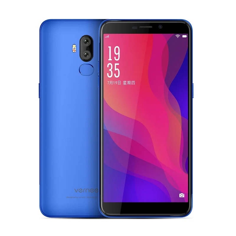 Blue Смартфон Vernee X2, 3 ГБ ОЗУ, 32 Гб ПЗУ, две sim-карты, 6350 мА/ч, 6,0 дюйма, Face ID, 4G LTE, Android 9,0, мобильный телефон - Цвет: Blue