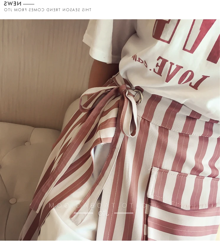 M L XL 2XL 3XL 4XL, новинка, модное женское платье из 2 частей, летнее Полосатое платье на шнуровке с буквенным принтом, высокая талия, короткий рукав