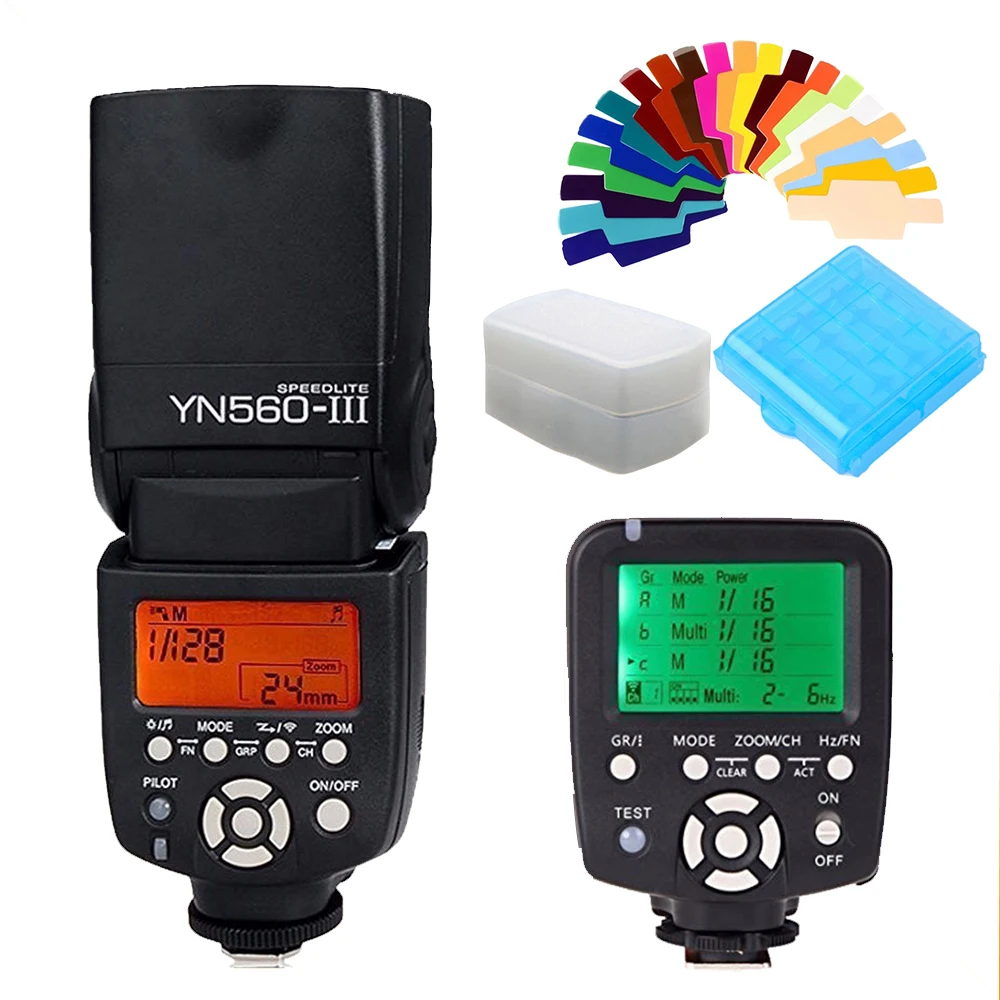 Беспроводная ЖК вспышка YONGNUO YN 560 III с экраном + контроллер для YN560 цифровых