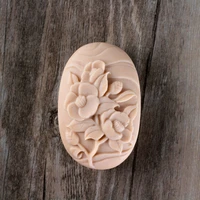 nicole silicone soap mold oval with flower pattern handmade chocolate candy mould