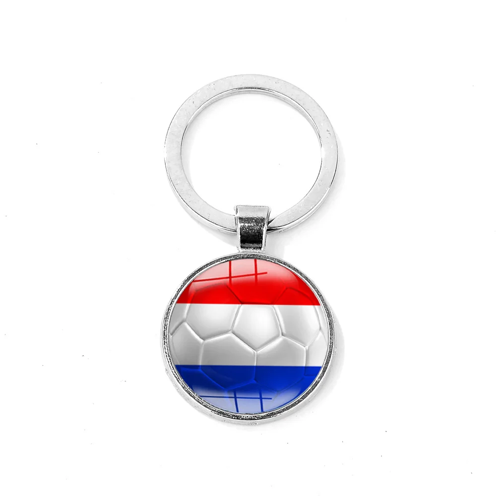 Netherlands SIAN мир моды Национальный флаг брелок США, Великобритании, Бразилии России Творческий Футбол печатных брелок страна футбольный клуб любителей подарок - Цвет: Netherlands