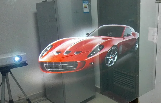 

1.52x30m Self Adhesive Transparent 3D Holographic Projection Window Film