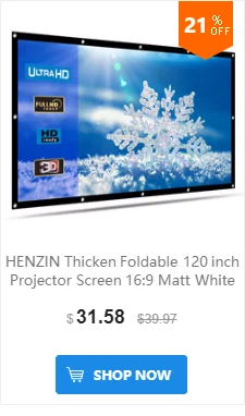 HENZIN 40 дюймов 16:9 мини настольный проектор экран HD Матовый белый портативный Настольный проекционный экран для светодиодный/lcd/DLP проекторы