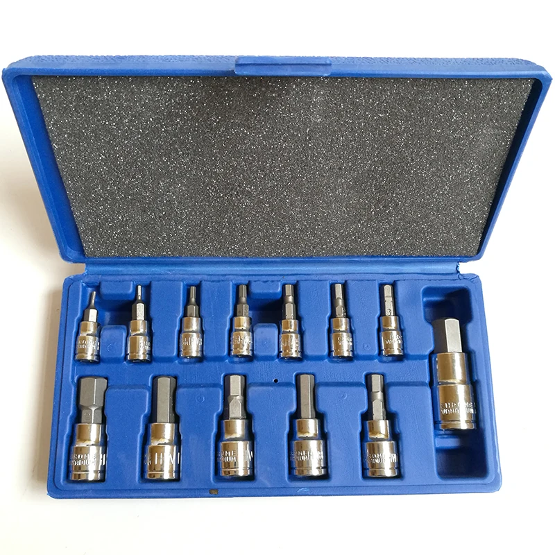 Mainpoint 13pc Allen Ключ трещетка Wrench 1/4 &quot3/8&quot 1/2 &quotDrive хромованадиевые зеркальные