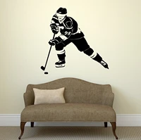 s013 new hockey player sport fans sport boys room wall decal vinyl stickers free shipping