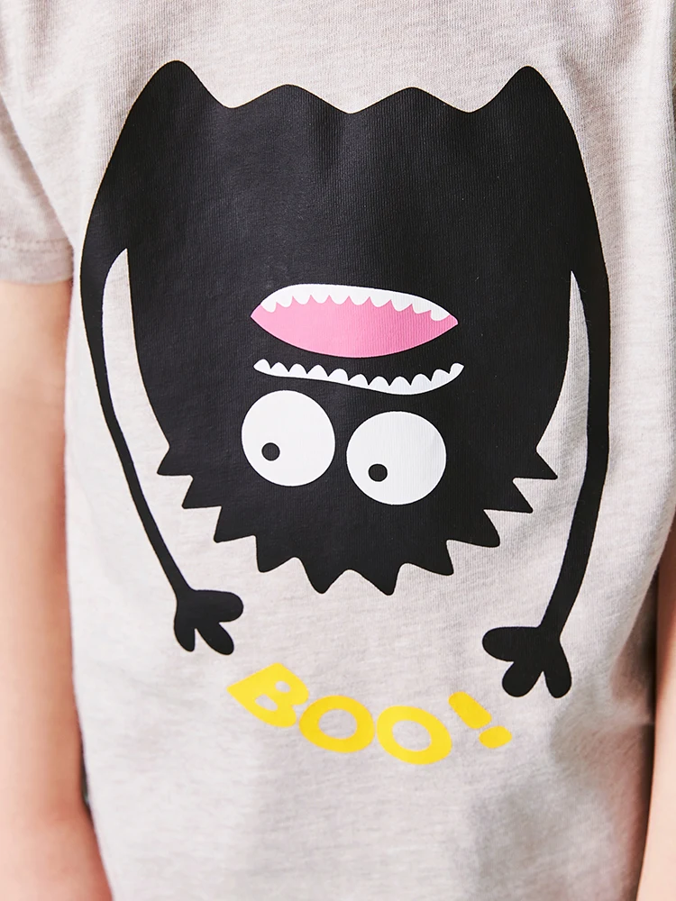 Balabala/Новогодняя футболка для мальчиков топы одежда Детская летняя хлопковый