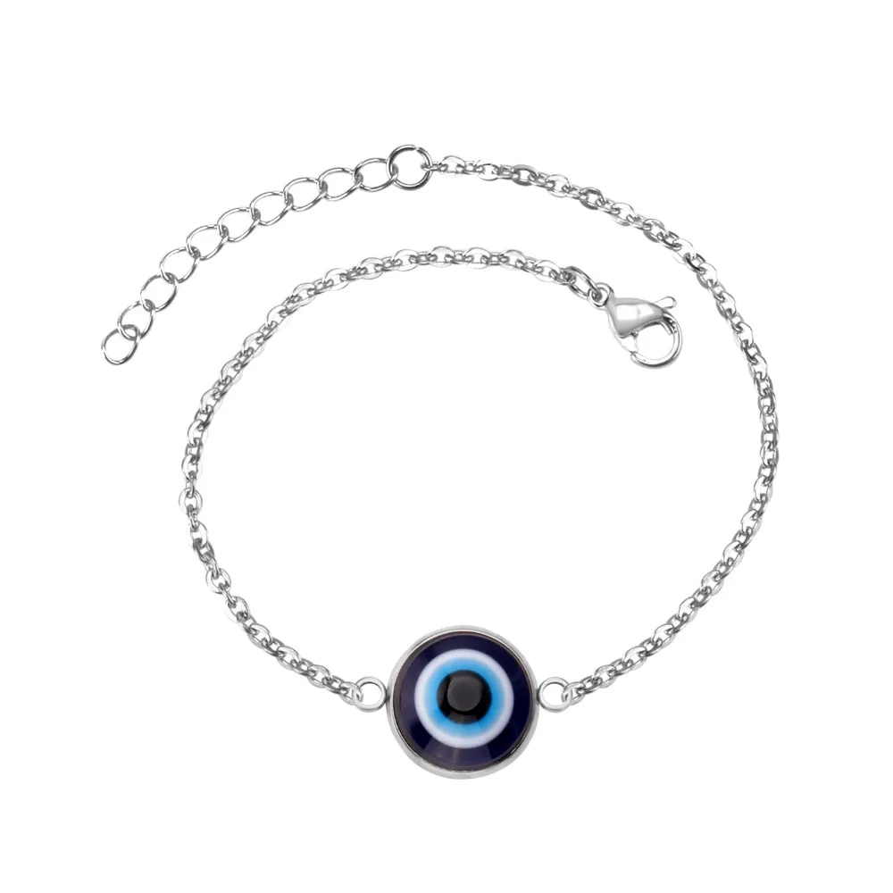 Браслет LUXUSTEEL браслет из нержавеющей стали с синим глазом цепочка ювелирные