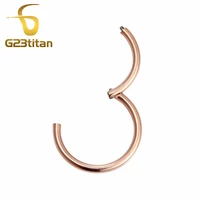 18g g23 titanium hypoallergenic nose septum jewelry hinged segment ring body piercing hoop lip ear helix cartilage rook earring