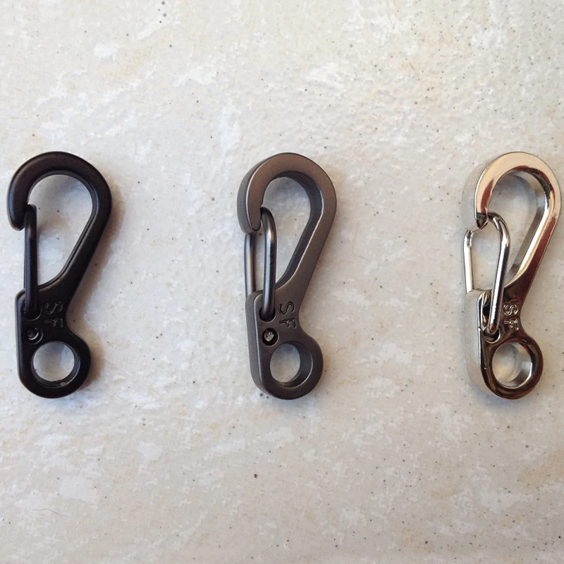 1PC Hot High Quanlity Mini Classic Key Buckle Alloy Solid Color Spring Clip Hook Carabiner | Дом и сад