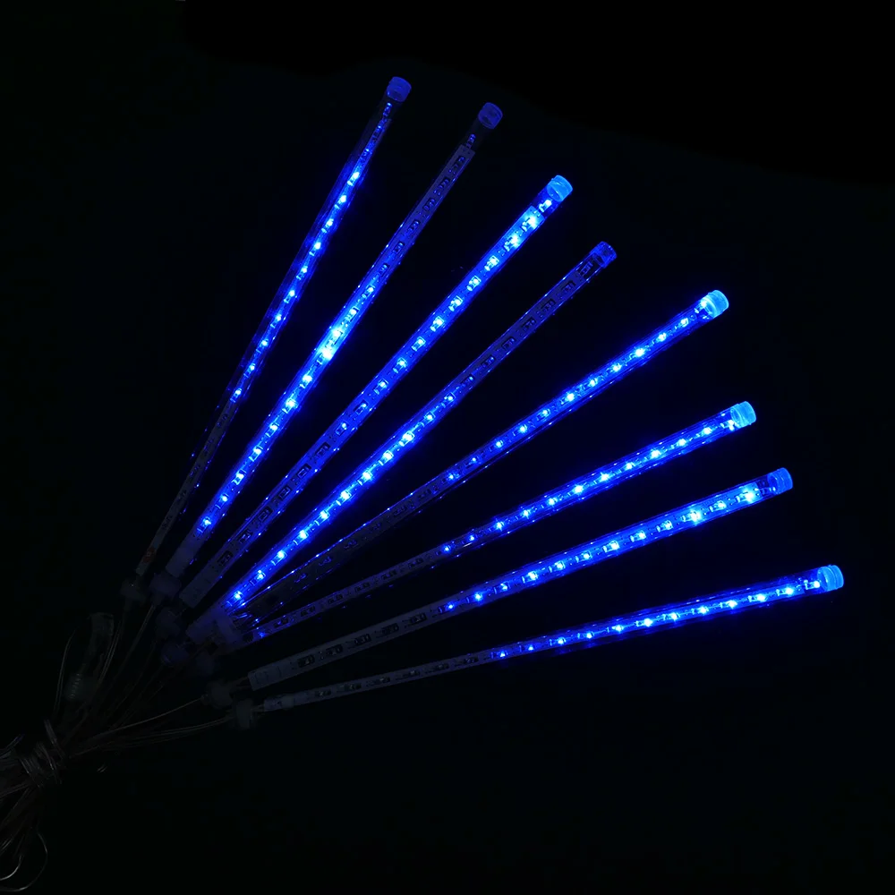 144LED метеорный поток падающая звездочка капля дождя сосулька Снежная осень