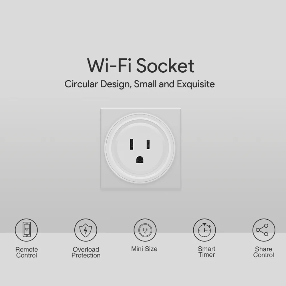 Умный Wi-Fi Разъем питания США переключатель для Amazon Alexa/Google Home приложение управление для электронных камины, вентиляторы, Воздухоочистители