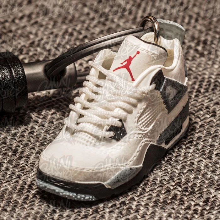 Кроссовки AJ 4 белый цемент AJ4 стерео 3D модель брелок подарок|Брелоки| |